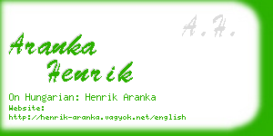 aranka henrik business card